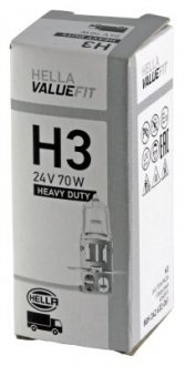 Лампа VALUEFIT H3 24V 70W PK22S HELLA 8GH242632061