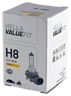 Лампа 12V H8 35W PGJ19-1 VALUEFIT HELLA 8GH 242 632-151