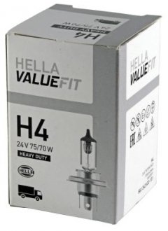 Лампа VALUEFIT H4 24V 75/70W P43t HELLA 8GJ 242 632-101