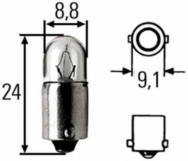 Лампа розжарювання STANDARD HELLA 8GP002068131