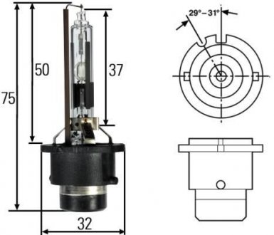 Газорозрядна лампа XENON STANDARD HELLA 8GS007001151