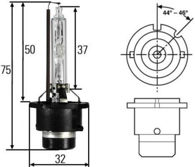 Лампа розжарювання XENON STANDARD HELLA 8GS 007 949-311 (фото 1)