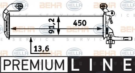 Радиатор, охлаждение двигателя HELLA 8MK376712661