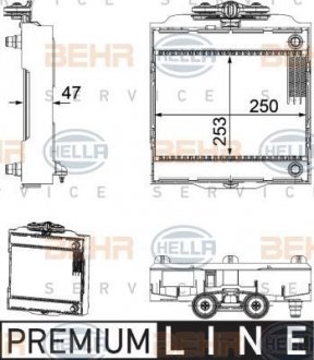 Радіатор HELLA 8MK376746521