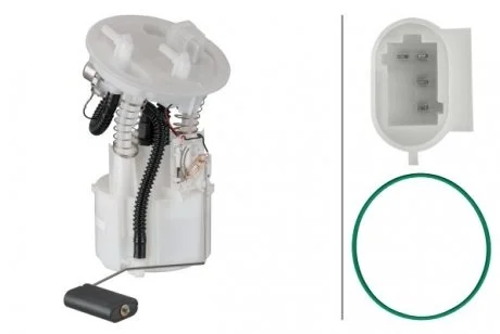 Електричний паливний насос (модуль) DAEWOO NEXIA, RENAULT LAGUNA I, MEGANE I, MEGANE I CLASSIC, MEGANE I COACH, MEGANE SCÉNIC, SCENIC I 1.4-2.0 02.95-09.03 HELLA 8TF358106791