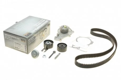 Фото комплект ременя ГРМ з помпою води HEPU PK08030 Комплект ременя ГРМ з помпою води HEPU PK08030