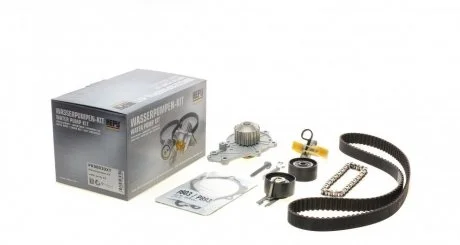 Набір ГРМ, пас+ролик+помпа HEPU PK08030XT