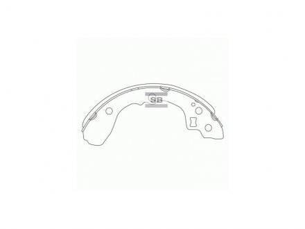 Колодка торм. барабан. KIA RIO 1.3,1.5 SF -05 задн. (SangSin) Hi-Q (SANGSIN) SA134