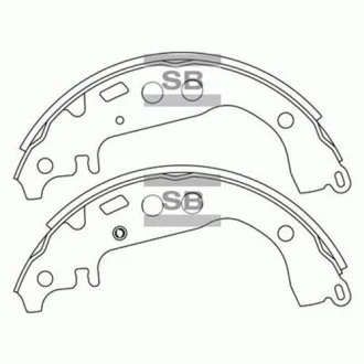 Фото гальмівні колодки барабанні Hi-Q (SANGSIN) SA169 Гальмівні колодки барабанні Hi-Q (SANGSIN) SA169