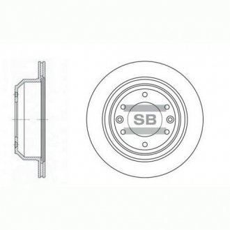 Диск тормозной HYUNDAI GRAND STAREX 07- (SANGSIN) Hi-Q (SANGSIN) SD1032