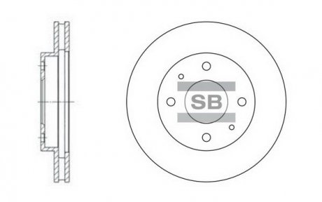 Гальмівний диск Hi-Q (SANGSIN) SD4302