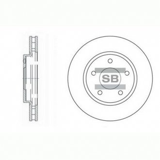 Диск гальмівний MITSUBISHI LANCER Saloon(CYZA)-1.5,1.6,1.8,2.0 Hi-Q (SANGSIN) SD4315 (фото 1)