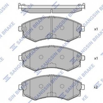 Колодки гальмівні Hi-Q (SANGSIN) SP1054-F