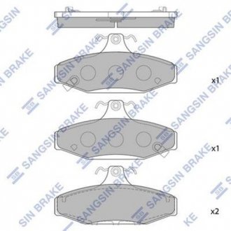 Колодки дискові задні Hi-Q (SANGSIN) SP1066