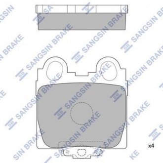 Тормозные колодки Hi-Q (SANGSIN) SP1554