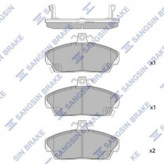 Колодка тормозная перед. HONDA CIVIC MB#/MA# 95- MB#/MC# 88- Hi-Q (SANGSIN) SP1571