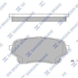 Колодки тормозные передние SUZUKI GRAND VITARA XL7 03- Hi-Q (SANGSIN) SP1583 (фото 1)