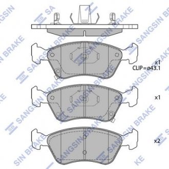 Тормозные колодки Hi-Q (SANGSIN) SP1597