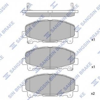 Тормозные колодки Hi-Q (SANGSIN) SP1606