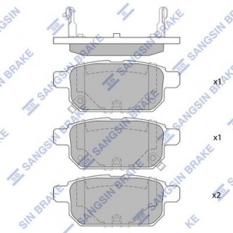 Колодки тормозные (дисковые) задние Hi-Q (SANGSIN) SP1634