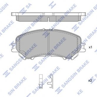 Тормозные колодки (дисковые) передние Hi-Q (SANGSIN) SP1715