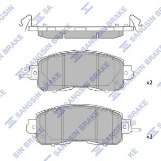 Колодки гальмівні (дискові) передние Hi-Q (SANGSIN) SP1765