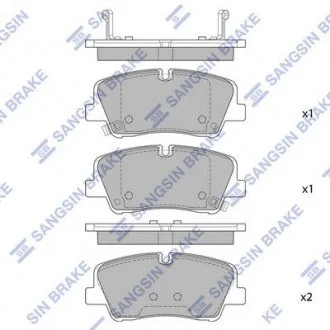 Колодки гальмівні дискові (комплект 4 шт) Hi-Q (SANGSIN) SP4038