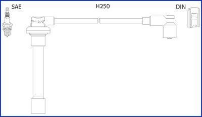 Провода высокого напряжения 4 шт. HONDA Civic 1,3-1,6 91-01, Accord 1,8-2,2 90-98 ROVER HITACHI 134520