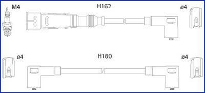 К-кт високовольтних проводів Polo,Seat Cordoba,Ibiza HITACHI 134784 (фото 1)