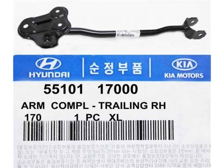 Рычаг подвески задний продольный правый Matrix (01-, 06-) (55101-17000) Mobis Hyundai/Kia/Mobis 5510117000