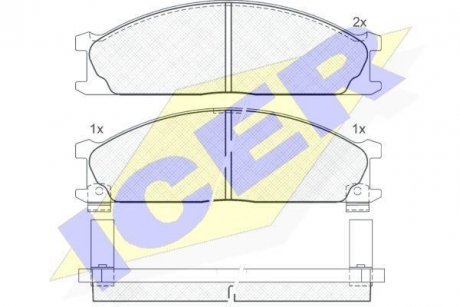 Комплект гальмівних колодок (дискових) ICER 140885 (фото 1)