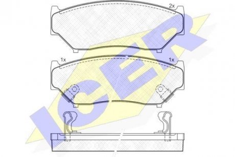 Гальмівні колодки /BN572247=GDB1174 ICER 141096 (фото 1)