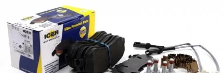 Фото дисковые тормозные колодки ICER 142119 Дисковые тормозные колодки ICER 142119