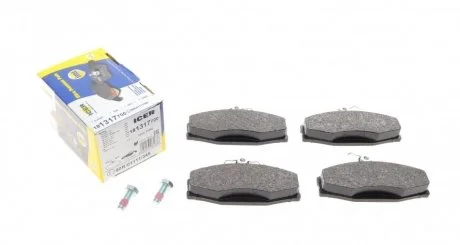 Фото комплект гальмівних колодок (дискових) ICER 181317-700 Комплект гальмівних колодок (дискових) ICER 181317-700