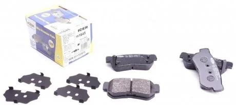 Фото комплект гальмівних колодок (дискових) ICER 181645 Комплект гальмівних колодок (дискових) ICER 181645