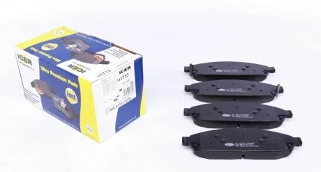 Комплект гальмівних колодок (дискових) ICER 181713