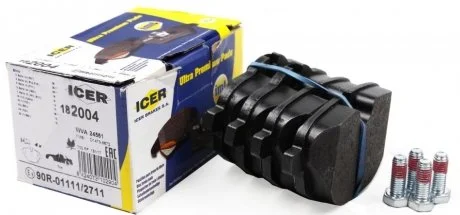 Фото комплект тормозных колодок (дисковых).) ICER 182004 Комплект тормозных колодок (дисковых).) ICER 182004
