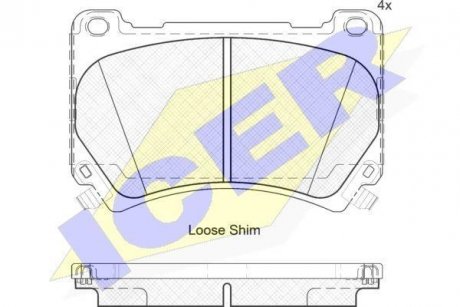 Дисковые тормозные колодки ICER 182163