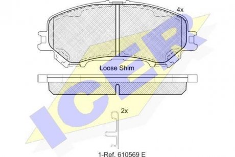 Колодки гальмівні (задні) MB Vito (W447) 14- (Brembo) Q+ ICER 182181200