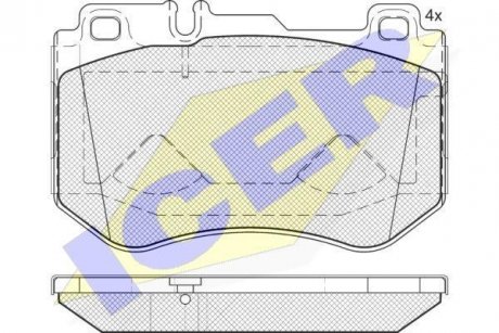 Дисковые тормозные колодки ICER 182197