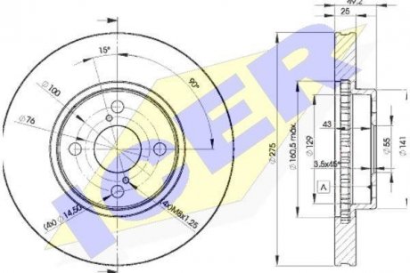 Тормозной диск ICER 78BD20802