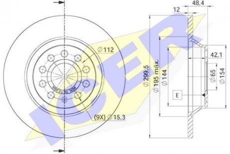 Диск тормозной ICER 78BD56422