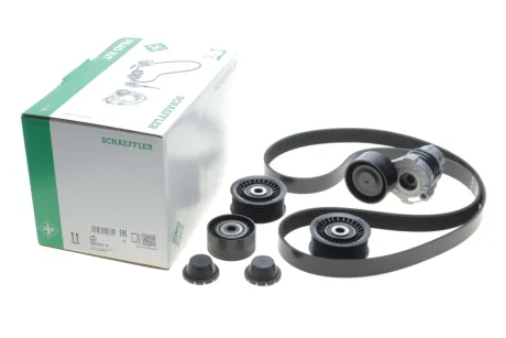 Комплект поликлинових ременів (з роликами) MERCEDES CITAN (MPV), CITAN/MINIVAN (W415) DACIA DOKKER, DOKKER/MINIVAN, DUSTER, DUSTER/SUV, LODGY, LOGAN II, LOGAN MCV II, SANDERO II 0.9/1.2 03.12- INA 529031610