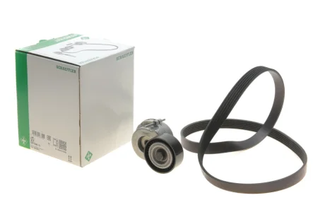 Комплект поликлинових ременів (з роликами) ALFA ROMEO MITO, FIAT FIORINO/MINIVAN, GRANDE PUNTO, LINEA, PUNTO EVO, OPEL AGILA A, AGILA B, ASTRA H, ASTRA H GTC, ASTRA H/KOMBI, COMBO TOUR 1.3D 06.03- INA 529034610