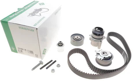 Водяний насос + комплект ременя ГРМ SKODA OCTAVIA II (1Z3) 2.0 TDI 02/04 - 06/13 INA 530040530