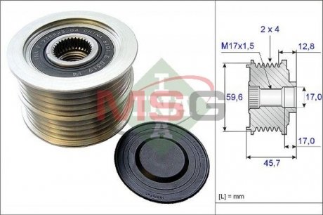 Шкив генератора инерционный INA 535015010