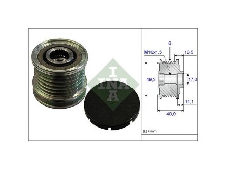 Шкив генератора INA 535 0166 10
