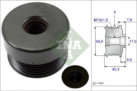 Шкив генератора INA 535017210