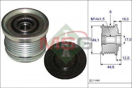 Шкив генератора инерционный INA 535018210