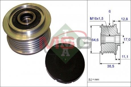 Шкив генератора INA 535020110